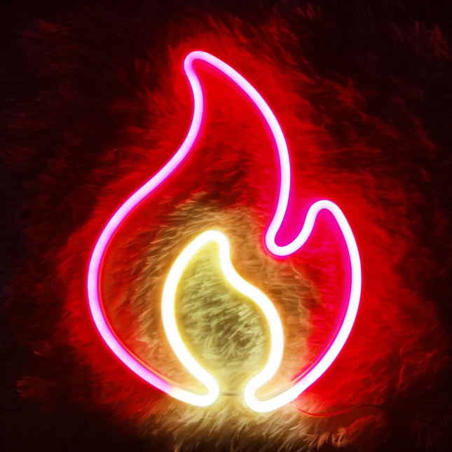 Lampada LED neon a forma fiamma