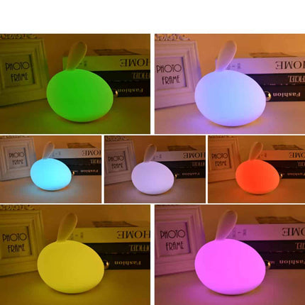 Lampada coniglio LED silicone cambia colore