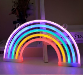Lampada da tavolo LED forma arcobaleno