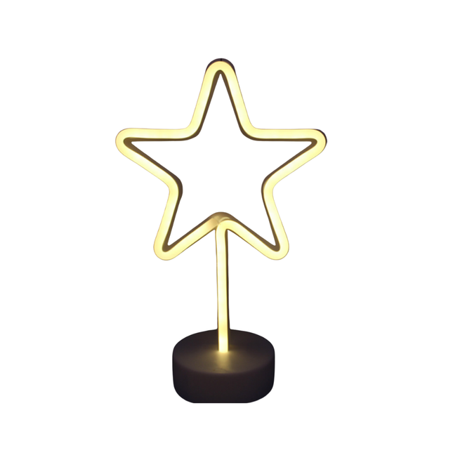 Lampada LED Neon gialla forma stella