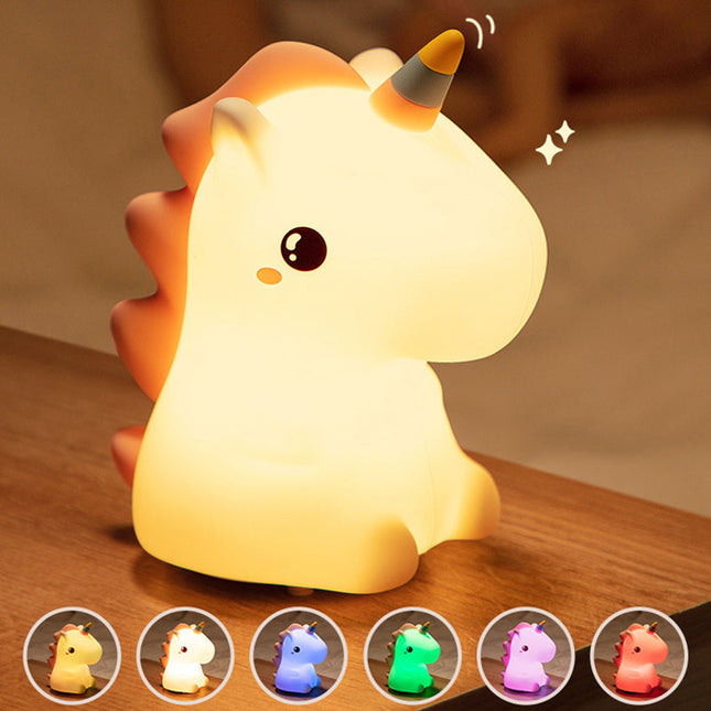 Lampada unicorno in silicone per bambini