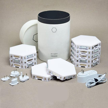 Pannelli LED esagonali modulari da parete