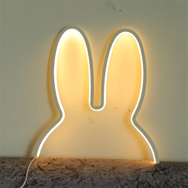 Lampada da parete LED orecchie coniglio