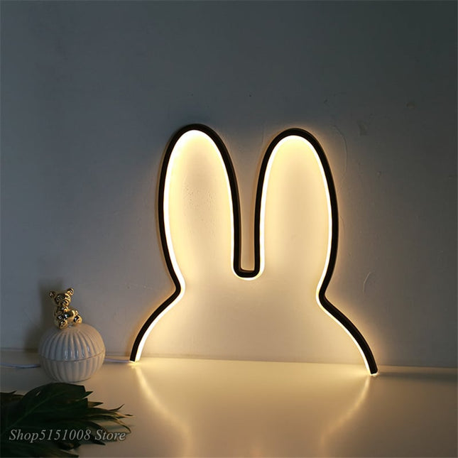 Lampada da parete LED orecchie coniglio