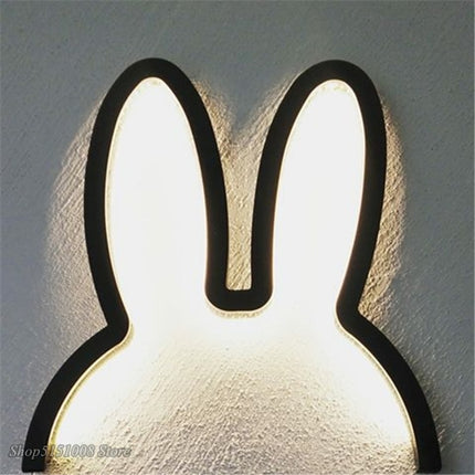 Lampada da parete LED orecchie coniglio