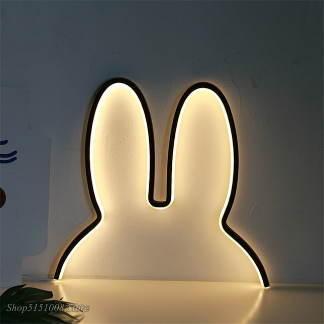 Lampada da parete LED orecchie coniglio