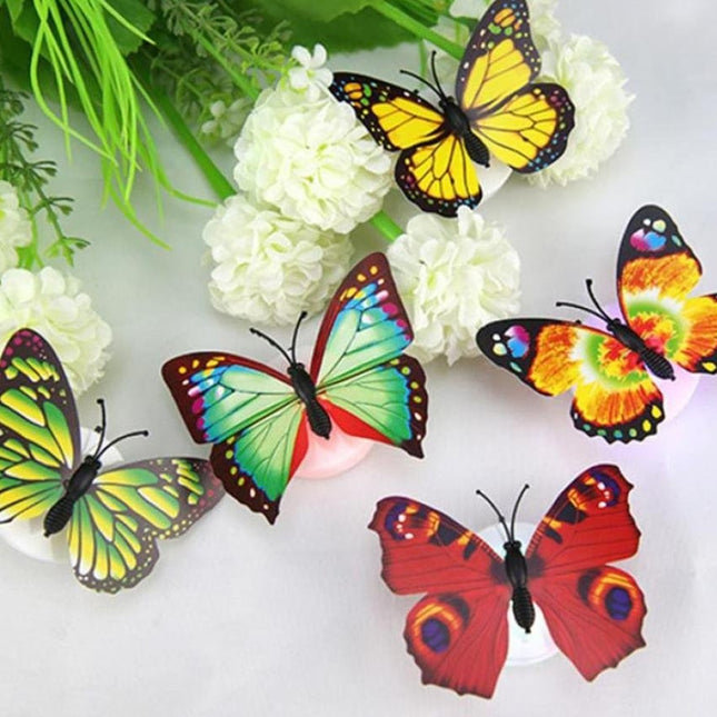 Luce notturna LED adesiva a farfalla