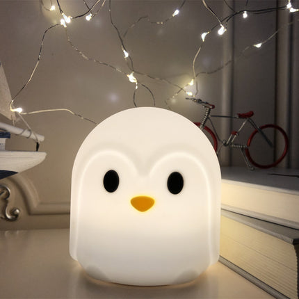 Lampada pinguino in silicone con sensore tattile