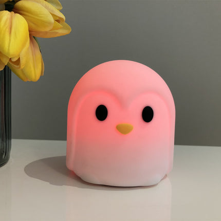 Lampada pinguino in silicone con sensore tattile