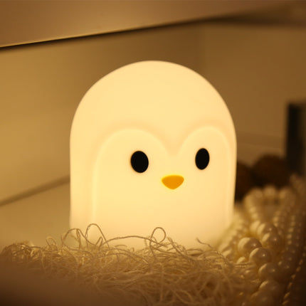 Lampada pinguino in silicone con sensore tattile