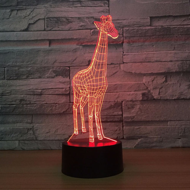 Lampada 3D LED giraffa con sensore touch