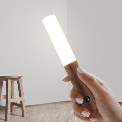 Lampada da parete in legno magnetica