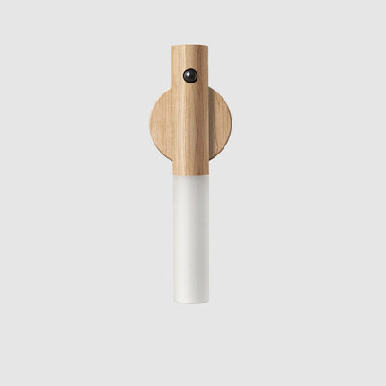 Lampada da parete in legno magnetica