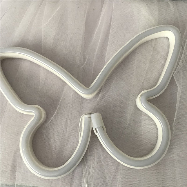Insegna luminosa neon LED a farfalla