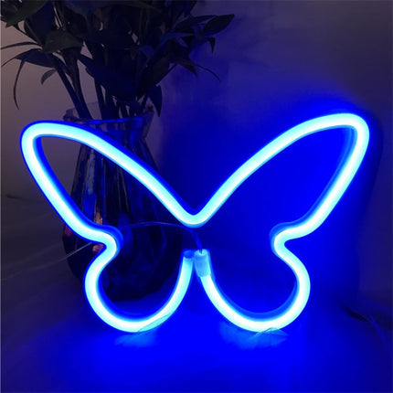Insegna luminosa neon LED a farfalla