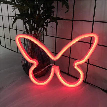Insegna luminosa neon LED a farfalla