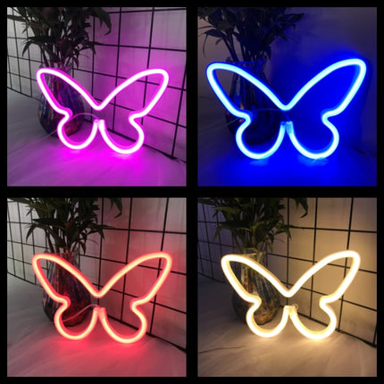 Insegna luminosa neon LED a farfalla