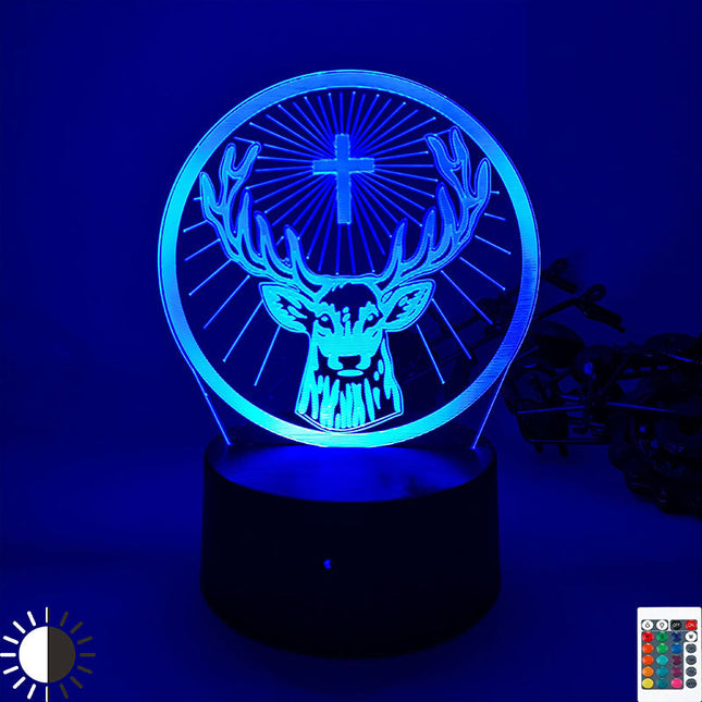Lampada 3D illusione ottica a cervo