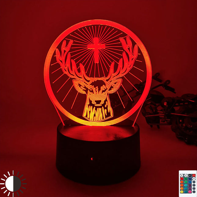 Lampada 3D illusione ottica a cervo