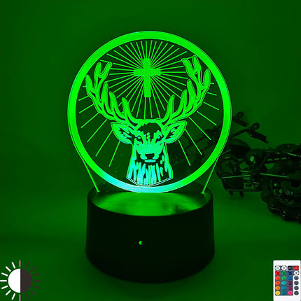 Lampada 3D illusione ottica a cervo