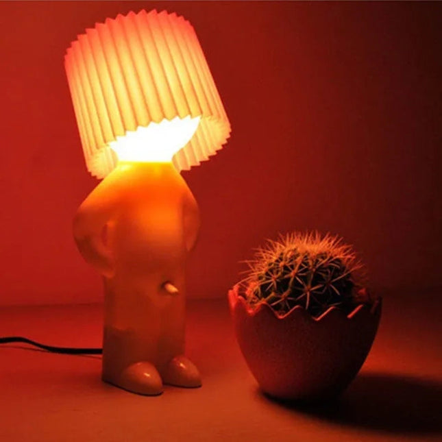 Lampada da tavolo design a omino