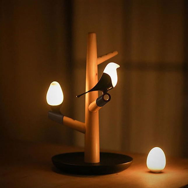 Lampada da tavolo albero con uccellini