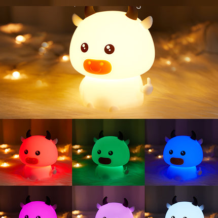 Luce notturna LED mucca in silicone
