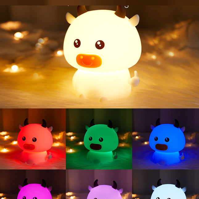 Luce notturna LED mucca in silicone