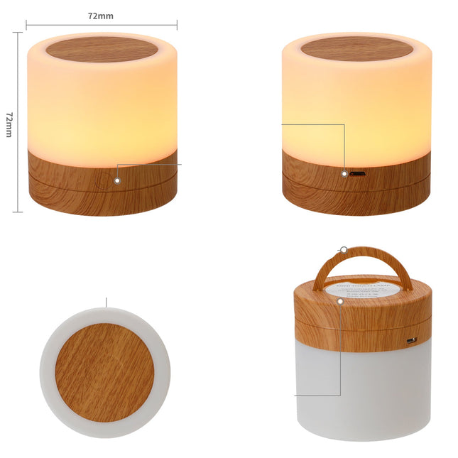 Lampada da comodino LED touch colorata