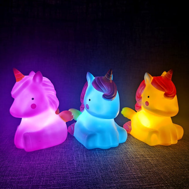 Mini luce notturna LED a unicorno