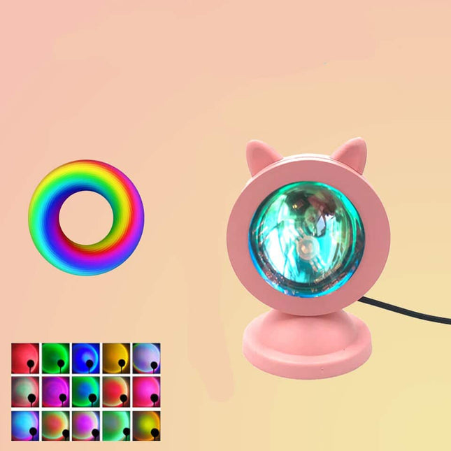 Lampada proiettore tramonto USB 15 colori