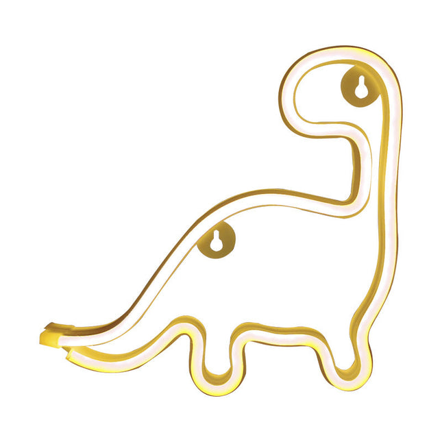 Insegna luminosa a neon forma dinosauro