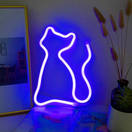 Insegna LED Neon a forma di gatto