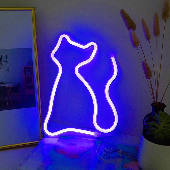 Insegna LED Neon a forma di gatto
