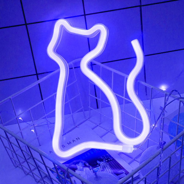 Insegna LED Neon a forma di gatto