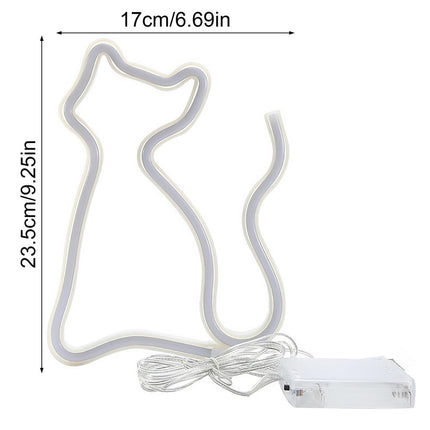 Insegna LED Neon a forma di gatto
