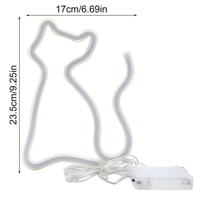 Insegna LED Neon a forma di gatto