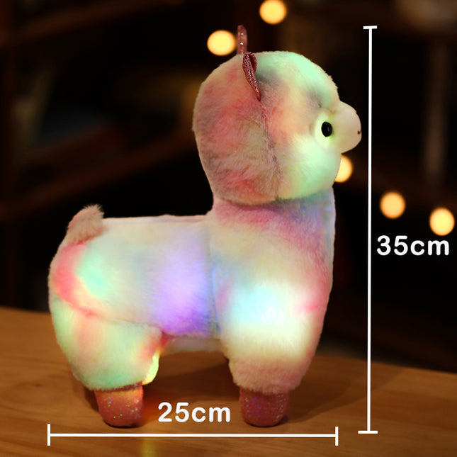 Peluche luminoso lama con luci LED