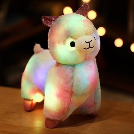 Peluche luminoso lama con luci LED