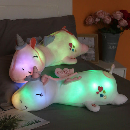 Peluche unicorno luminoso con luci LED