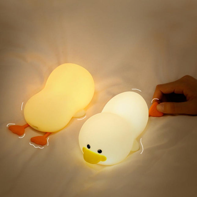 Luce notturna silicone anatra sdraiata