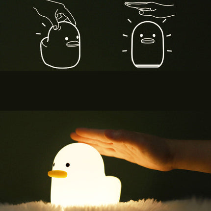 Luce notturna anatra silicone con timer