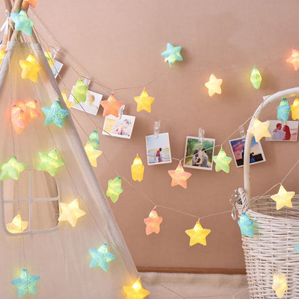Catena luminosa LED a forma stella