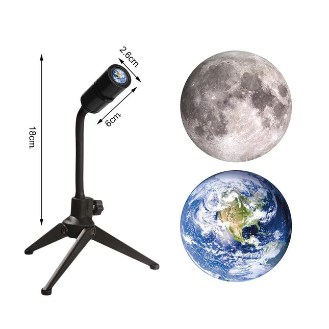 Proiettore LED 360° Luna e Terra