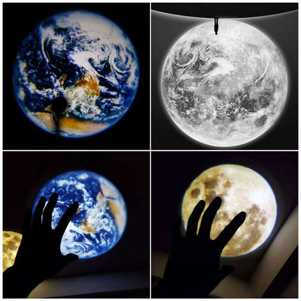 Proiettore LED 360° Luna e Terra
