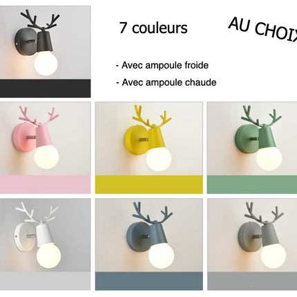 Applique da parete a forma cerbiatto