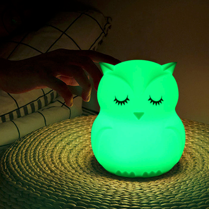 Luce notturna gufo ricaricabile con telecomando