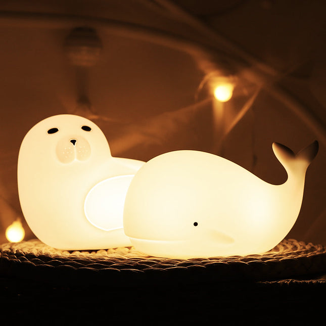Luce notturna neonato foca in silicone