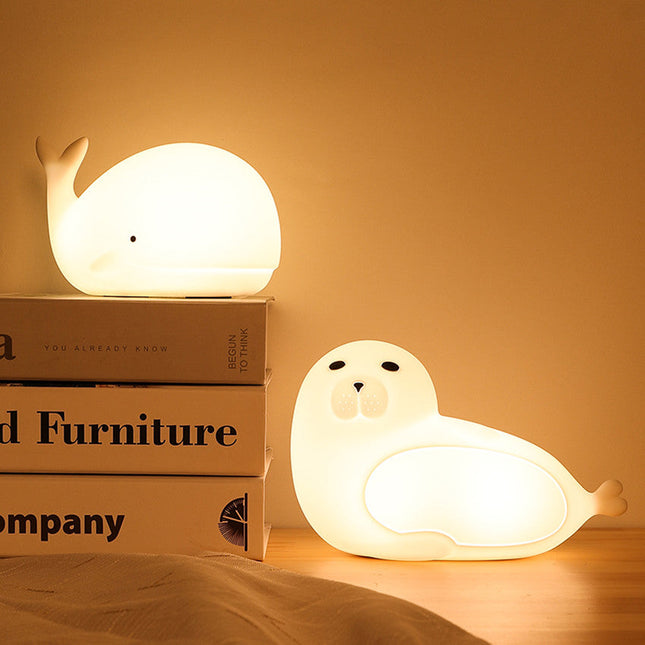 Luce notturna neonato foca in silicone