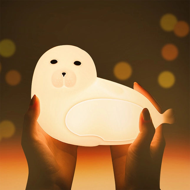 Luce notturna neonato foca in silicone
